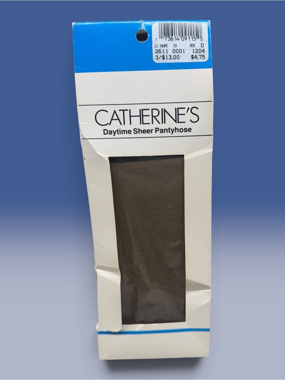 Catherines Day Sheer Pantyhose Light Taupe Plus Size D Sandalfoot 100% Nylon